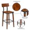 Flash Furniture Rustic Antique Walnut Industrial Wood Dining Barstool, PK2 2-XU-DG-W0236B-GG - alternate 4